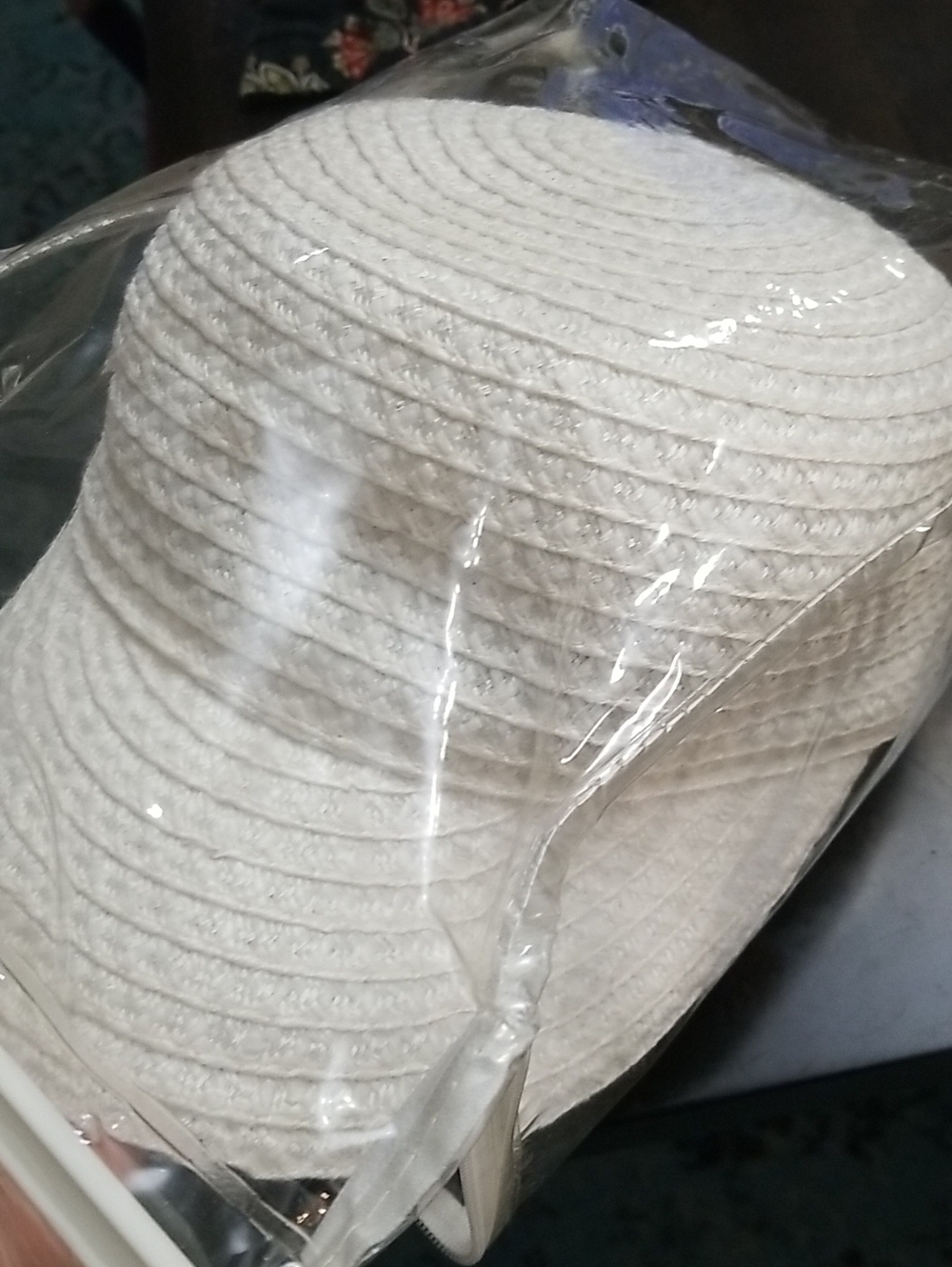 Eric Javits white straw cap UPF 50 Bridal Or Bride To Be Hat Beach Boho Summer